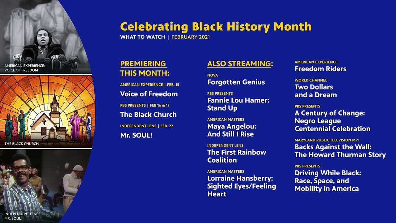 PBS Black History Month schedule