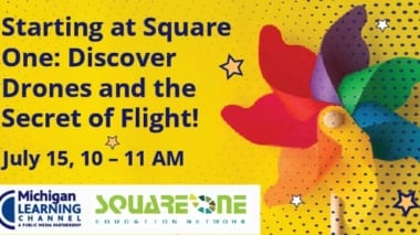 Square One Network Drones and flight event poster